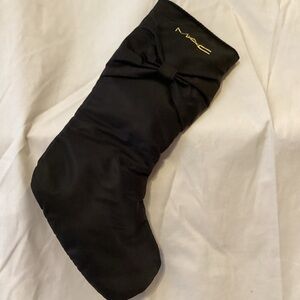 2022 Black Satin MAC Cosmetics Christmas Stocking 15” Long
